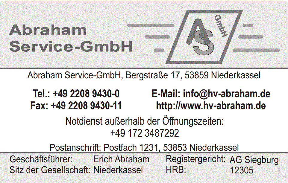 Visitenkarte mit Kontaktdaten. Diese Daten sind auf der Kontaktseite hinterlegt. Durch anklicken der Grafik werden Sie weitergeleitet.